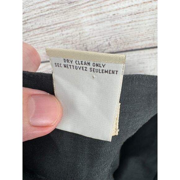 Elvenses Anthropologie Linen Blend Wide Leg Pants Womens 10 Black - Picture 9 of 11